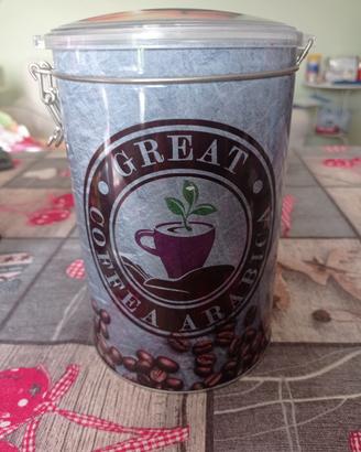 Barattolo contenitore Great coffee arabica argento