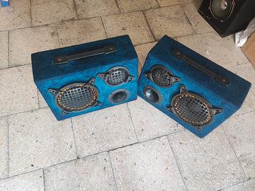 coppia di casse 3 vie passive auto o giardino 