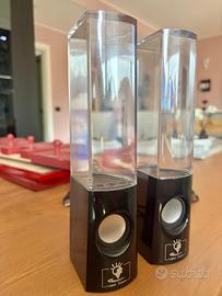 Casse pc con led e acqua danzante