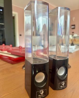 Casse pc con led e acqua danzante