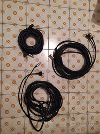 N.3 cavi Audio + corrente Proel 10m