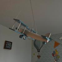 Lampadario a forna di aeroplano come nuovo