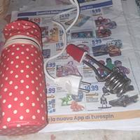 Vintage VECCHIO SCALDA ACQUA CON MANICO ROSSO