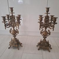 candelabri in bronzo Vintage Baroque Style Brass 