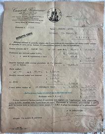 Documento Antico 1941 della CASSA di RISPARMIO