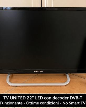 TV LED UNITED 22" con telecomando 