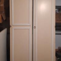 Armadio 4 ante color avorio inserti bianchi