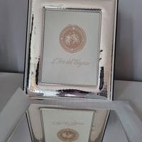 Cornice argento con specchio