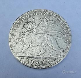 Moneta Argento 1 Birr Etiopia Menelik II