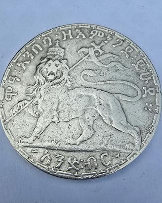Moneta Argento 1 Birr Etiopia Menelik II
