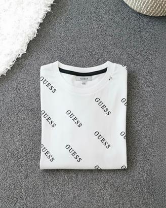 Maglietta Estiva GUESS Bianca Logo All-Over