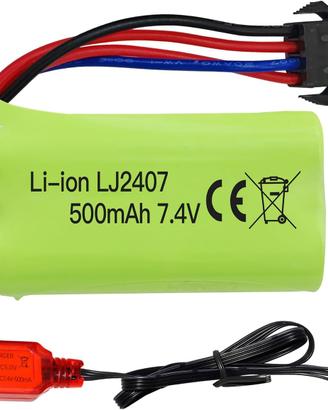 Batteria Litio 7.4V 500mAh EC16 DE85 USB
