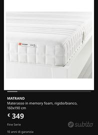 Materasso memory ikea sfoderabole 160x190