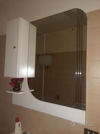 Mobile specchio da bagno color bianco