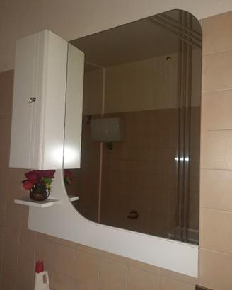 Mobile specchio da bagno color bianco
