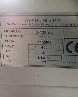 impastatrice trifase 2 velocità 