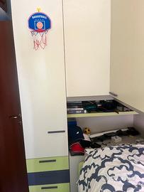 Cameretta Angolare Moretti Compact già smontata