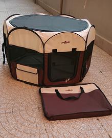 Recinto di stoffa, pieghevole, per piccoli cani