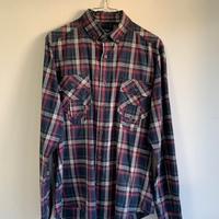Camicia color vinaccia a quadri