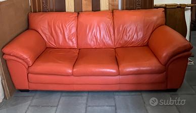 DIVANO A 3 POSTI IN PELLE MADE in ITALY ARAGOSTA