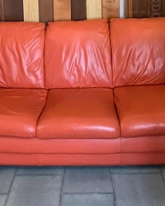 DIVANO A 3 POSTI IN PELLE MADE in ITALY ARAGOSTA