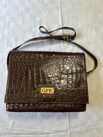 Borsa Vintage in vera pelle di Coccodrillo-GFF