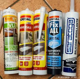 5 cartucce di silicone