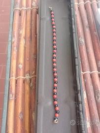 Bracciale ORO 18K Luxury– Contrasti Coral & Onyx 