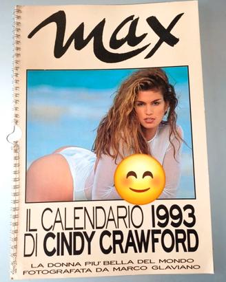 MAX Calendario 1993 Cindy Crawford vintage