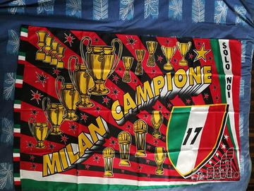 Bandiera Milan Coppa campioni 17 scudetti anni 90