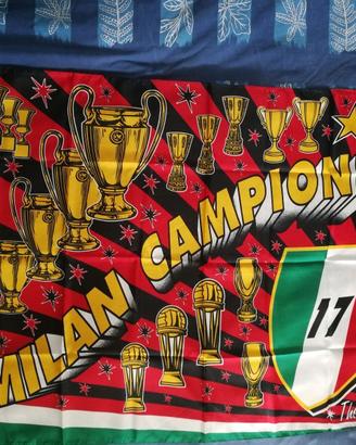 Bandiera Milan Coppa campioni 17 scudetti anni 90
