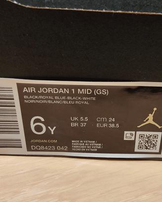 Nike air Jordan  1 Mid tg 38.5