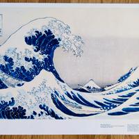 riproduzione grafica "La grande onda" di Hokusai