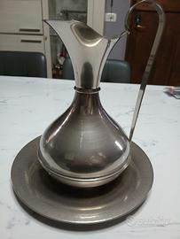 Set Brocca e Piatto Placcato argento 1000
