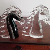 Vetro Murano anni '70 TESTE CAVALLO-V. NASON