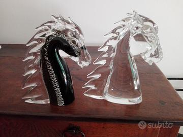 Vetro Murano anni '70 TESTE CAVALLO-V. NASON