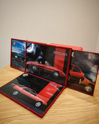 Set 4 Quadretti Alfa Romeo 35x50 con cornice rossa