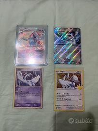 Lotto 4 carte pokemon lugia