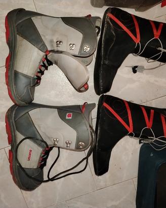 scarponi snowboard burton taglia 45