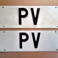 Targa Pavia PV - alluminio