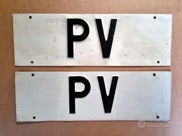 Targa Pavia PV - alluminio