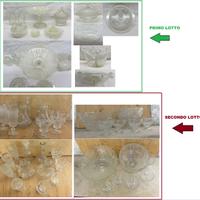 Servizio da tavola vetro anni '20 foglia argento