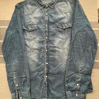 Camicia Scout in denim Tg M