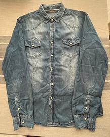 Camicia Scout in denim Tg M