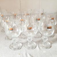 SET 11 bicchieri calici vino cristallo Bohemia '70