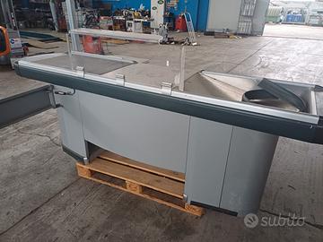 Banco cassa motorizzato con nastro trasportatore