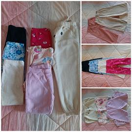 Set di 9 paia pantaloni bimba 2-3 anni