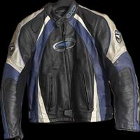 Giacca pelle moto axo racing con protezioni