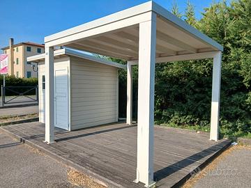 pergola tettoia in legno 3x3 