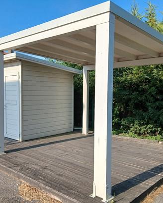 pergola tettoia in legno 3x3 